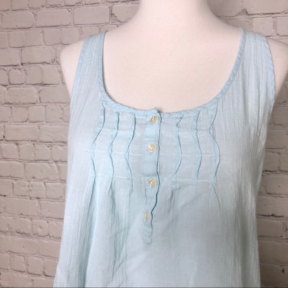 BP. Blue High Low Tank Top - Picture 2 of 6